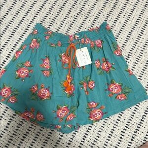 Floral Teal Women's Shorts